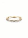 Media Churumbela Moissanite en Plata 925 y Baño de Oro Blanco de 18 kt