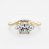 Anillo con Zirconia 5A en Plata 925 con Baño de Oro de 18 kt Harmony Marquise