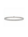 Brazalete Tennis 3mm con Moissanite en Plata 925 y Baño de Oro Blanco de 18 kt.