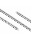 Brazalete Tennis 3mm con Moissanite en Plata 925 y Baño de Oro Blanco de 18 kt.
