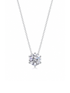 Collar Floating 1 ct con Moissanite en Plata 925 y Baño de Oro Blanco de 18 kt