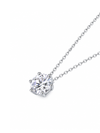Collar Floating 1 ct con Moissanite en Plata 925 y Baño de Oro Blanco de 18 kt