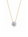 Collar Floating 1 ct con Moissanite en Plata 925 y Baño de Oro Blanco de 18 kt