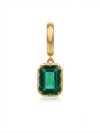 Charm Emerald Cut Esmeralda en Plata 925 y Oro de 18kt