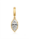 Charm Marquise Moissanite en Plata 925 y Oro de 18kt