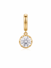 Charm Abril Moissanite en Plata 925 y Oro de 18 kt