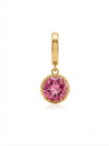 Charm Octubre Turmalina Rosa en Plata 925 y Oro de 18 kt
