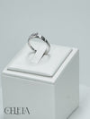 Anillo Zirconia 5A en Plata 925 con Baño de Oro de 18 kt Harmony Marquise
