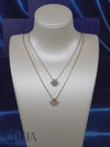 🎁 Collar con Diamante Moissanite en Plata 925 con Baño de Oro de 18 kt 🎁 Royal Clover